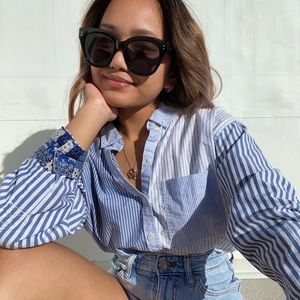 AE Cropped Button Up